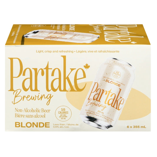 Partake - Bière sans alcool - Blonde - 6 X 355 ml