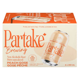 Partake - Bière sans alcool - Gose pêche - 6 X 355 ml