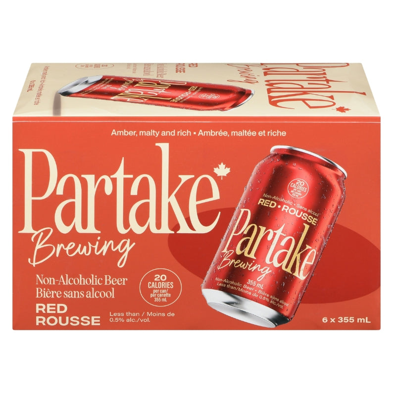 Partake - Bière sans alcool - Rousse - 6 X 355 ml