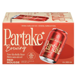 Partake - Bière sans alcool - Rousse - 6 X 355 ml