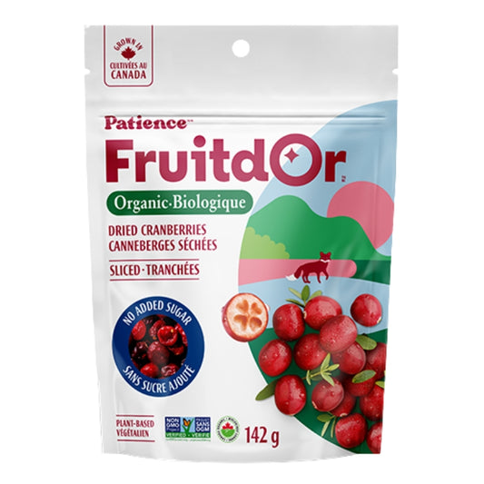 Patience Fruits & co - Canneberges séchées tranchées biologiques sans sucre ajouté - 142 g