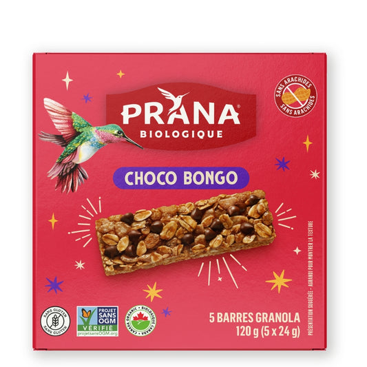 prana organic Barre Granola Tendre Bio - Choco Bongo Chewy Granola Bar Organic - Choco Bongo