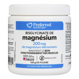 Preferred Nutrition - Magnesium Bisglycinate 200 mg - Poudre - 120 g
