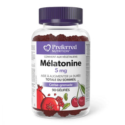 Preferred nutrition - Mélatonine 5mg - Cerise & grenade - 90 gel