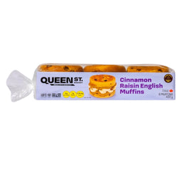 Queen Street Bakery - Muffins anglais - Cannelle & raisins - 432 g
