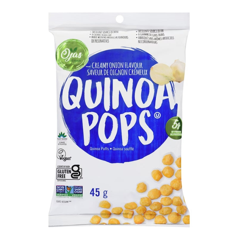Quinoa Pops - Quinoa soufflé - saveur de oignon crémeux - 45 g