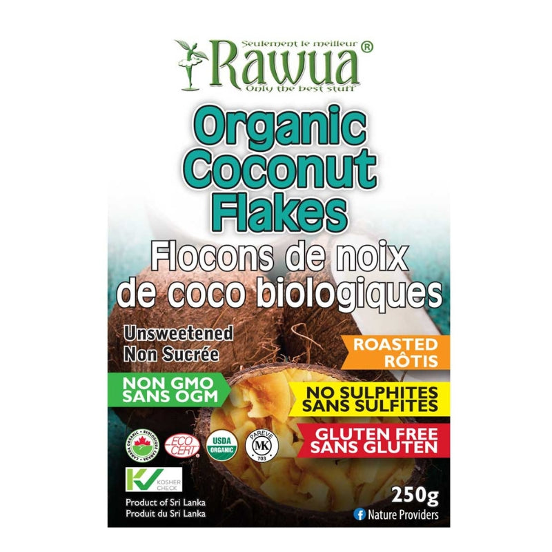 Rawua - Flocons de noix de coco bio - Rôtis - 250 g