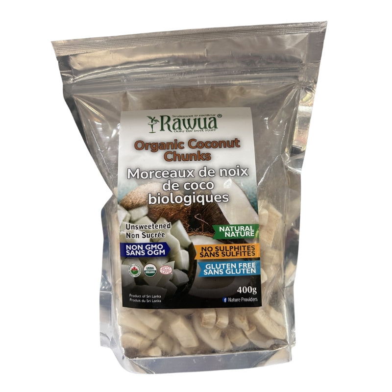 Rawua - Morceaux de noix de coco bio - 400 g