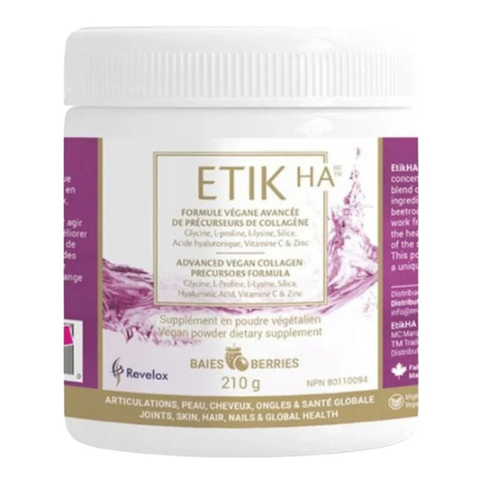 Revelox - Etik HA - Précurseur de collagène Végane avancée - Baies - 210g