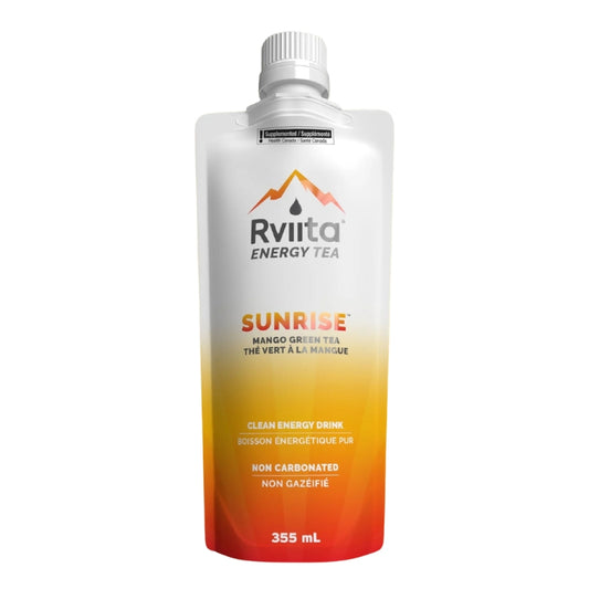 Rviita Energy Tea - Boisson énergétique - Sunrise thé vert mangue - 355 ml
