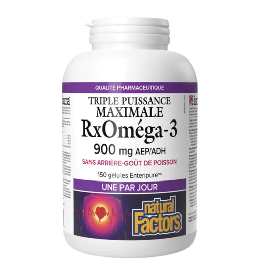 Natural Factors 
RxOméga-3 Triple puissance maximale - 900 mg
