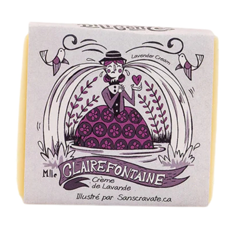 savonnerie des diligences savon mlle clairefontaine- crème de lavande 100g