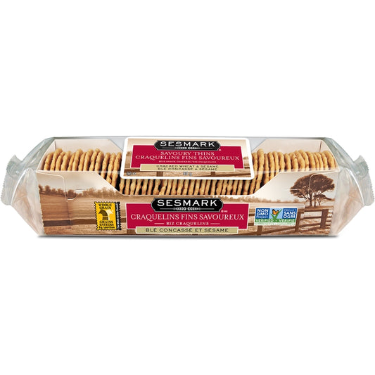 Sesmark - Craquelins fins - Blé concassé et sésame - 90 g