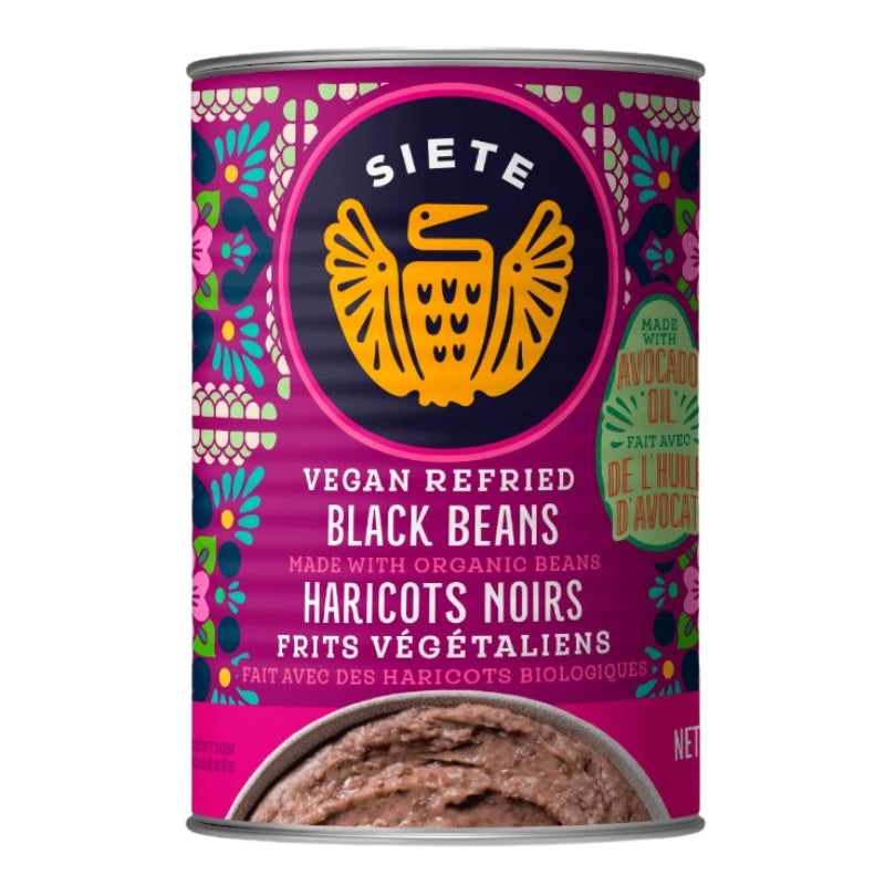 Siete - Haricots noirs frits véganes - 398 ml