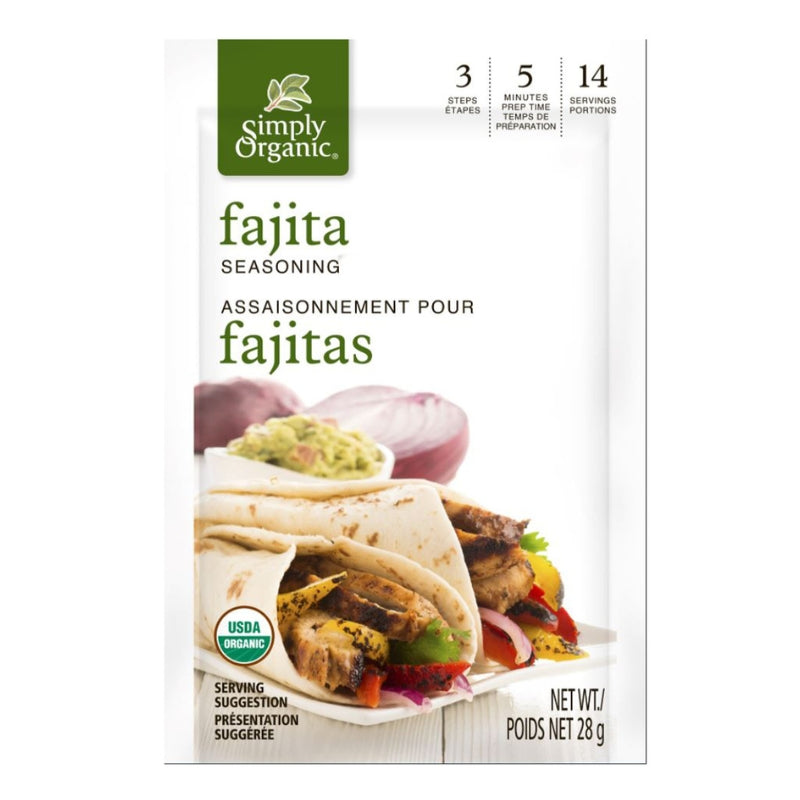 Simply Organic - Asaissonement pour fajitas - 28 g