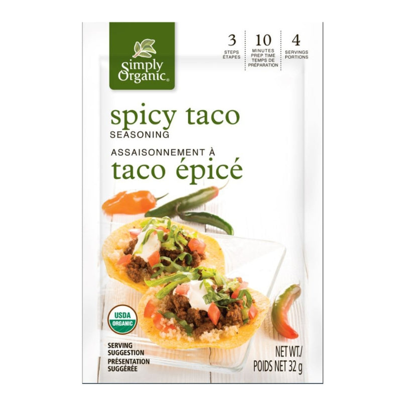 Simply organic - Assaisonnement à taco épicé - 32 g