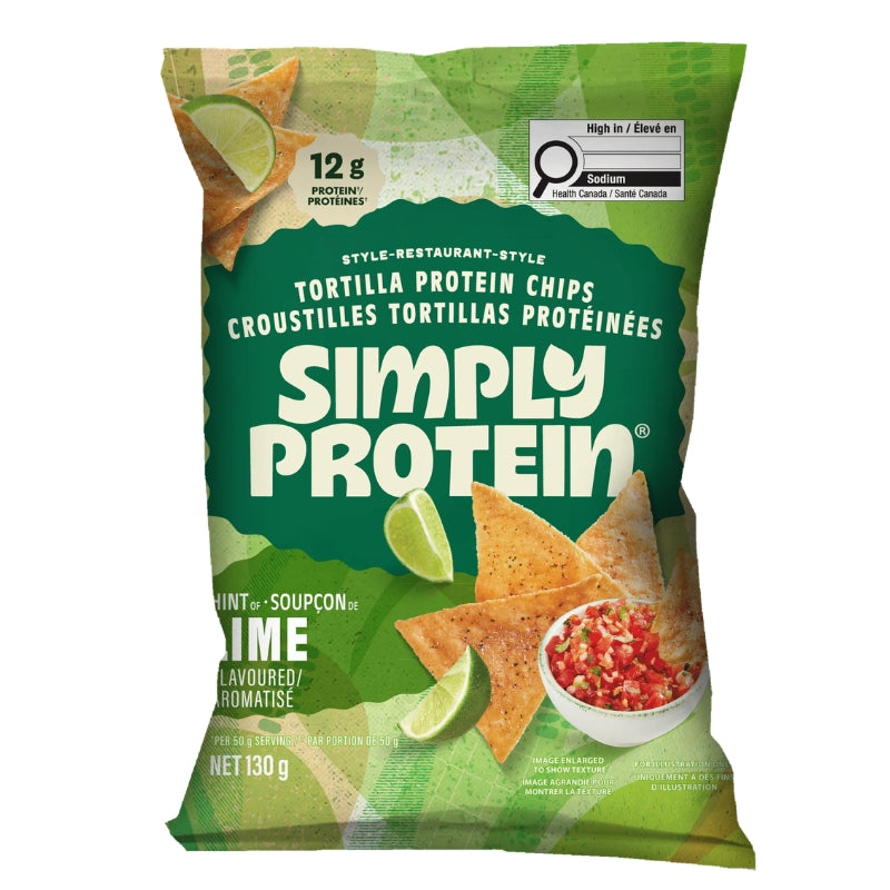 Simply Protein - Croustilles tortillas protéinées - Lime - 130 g