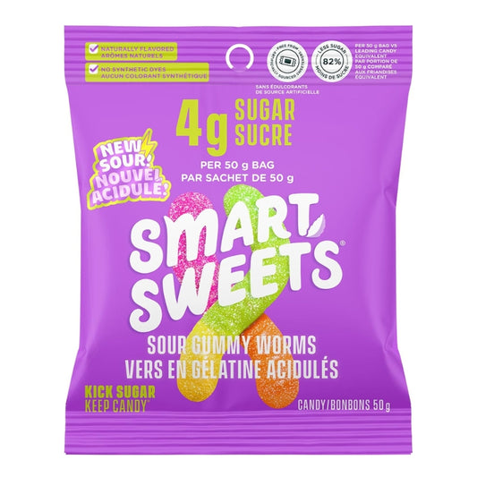 Smart sweets - Bonbons vers en gélatine acidulés - 50 g