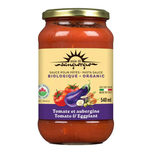 Sole di Sangiorgio - Sauce pour pâtes biologique - Tomate et aubergine - 540 ml