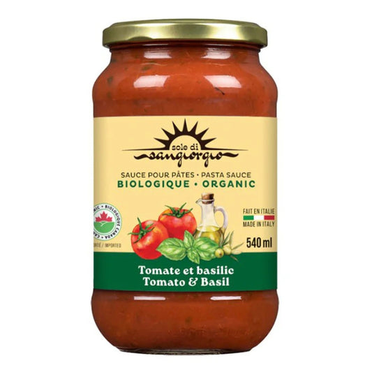 Sole di Sangiorgio - Sauce pour pâtes biologique - Tomate et basilic - 540 ml
