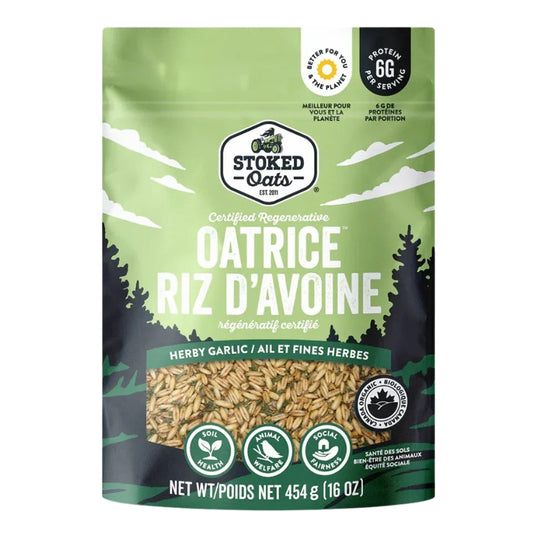 Stoked oat - Riz d'avoine - Ail et fines herbes - 454 g