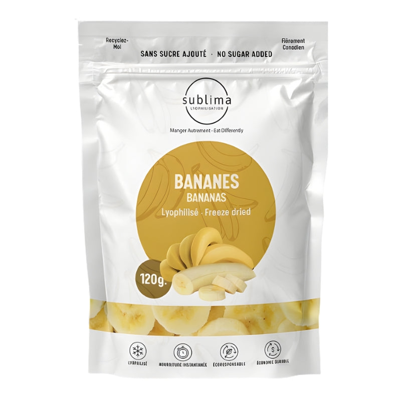 Slublima Lyophilisation - Bananes - 120 g