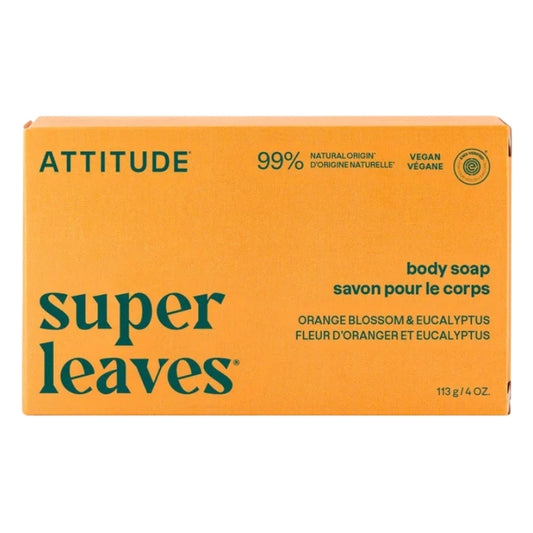 Attitude Super Leaves Savon corps en barre - Fleur d'oranger et eucalyptus
