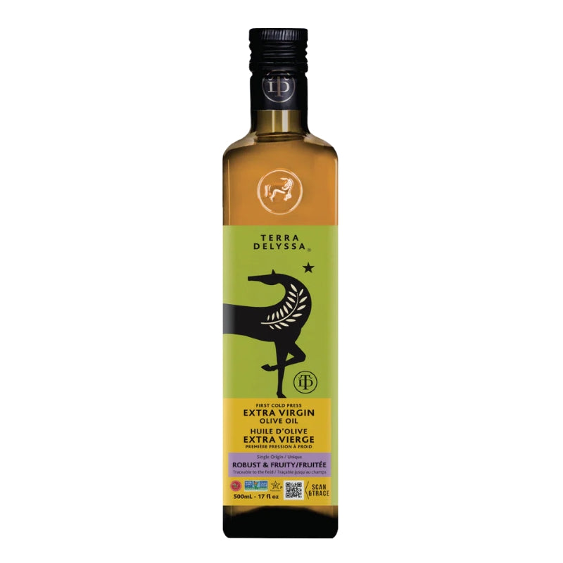 Terra Delyssa - Huile d'olive extra vierge - Robuste et fruitée - 500 ml