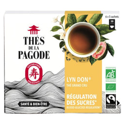 Thés de la Pagode - Thé vert grand cru - Régulations des sucres - 30 sachets