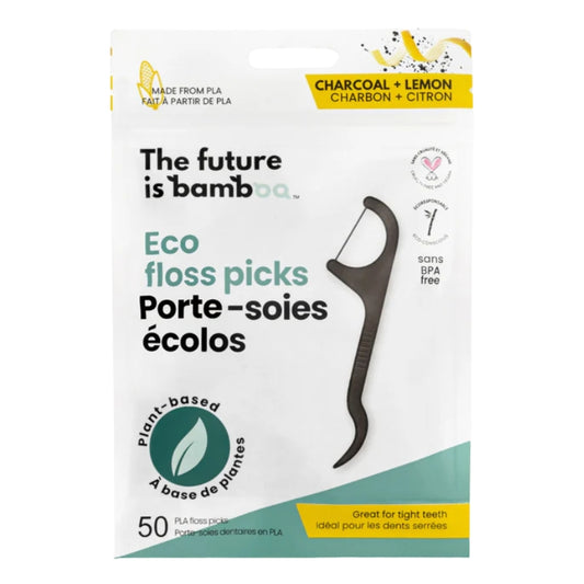 The future is bamboo - Porte-soies écolo - charbon + citron - 50 unités