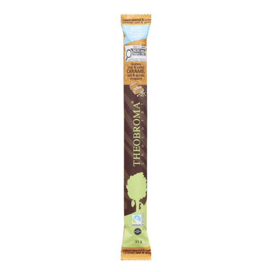 Theobroma - Barre de chocolat au lait - Caramel salé & quinoa - 31 g