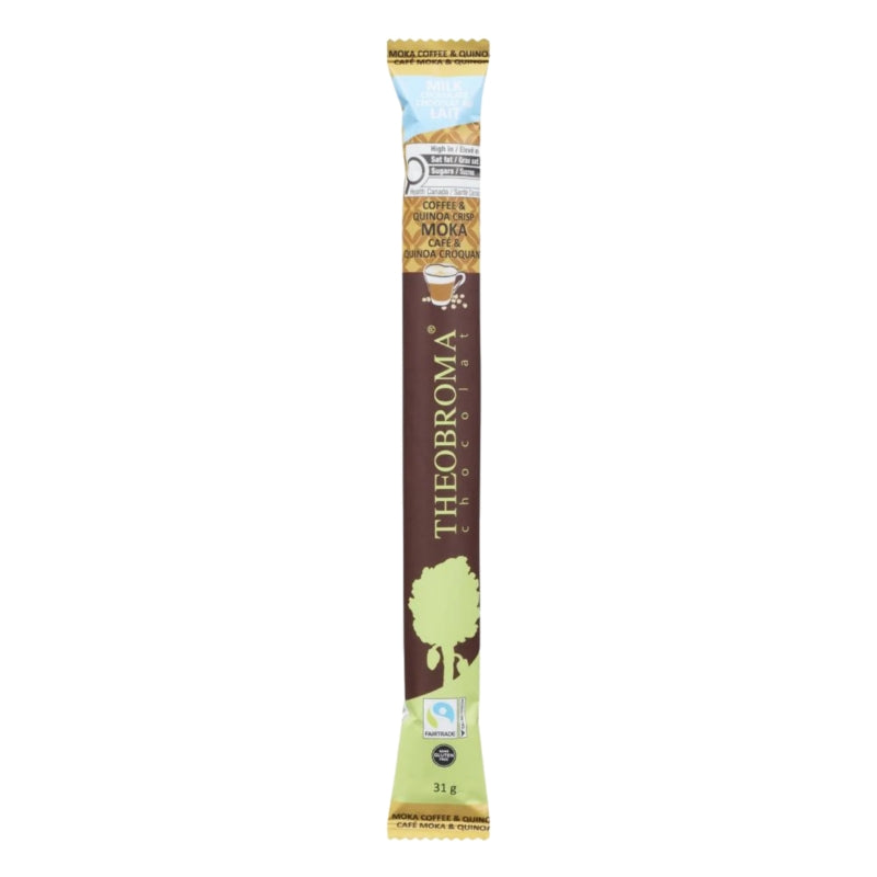 Theobroma - Barre de chocolat au lait - Moka café & quinoa - 31 g