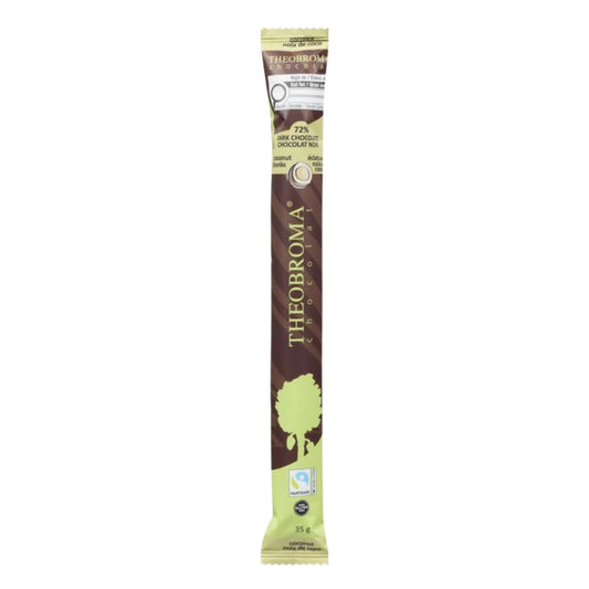 Theobroma - Barre de chocolat noir 72% - Noix de coco - 35 g