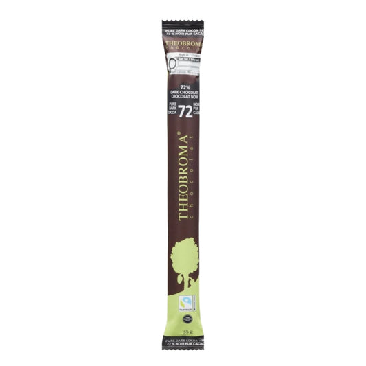 Theobroma - Barre de chocolat noir 72% - Pur cacao - 35 g