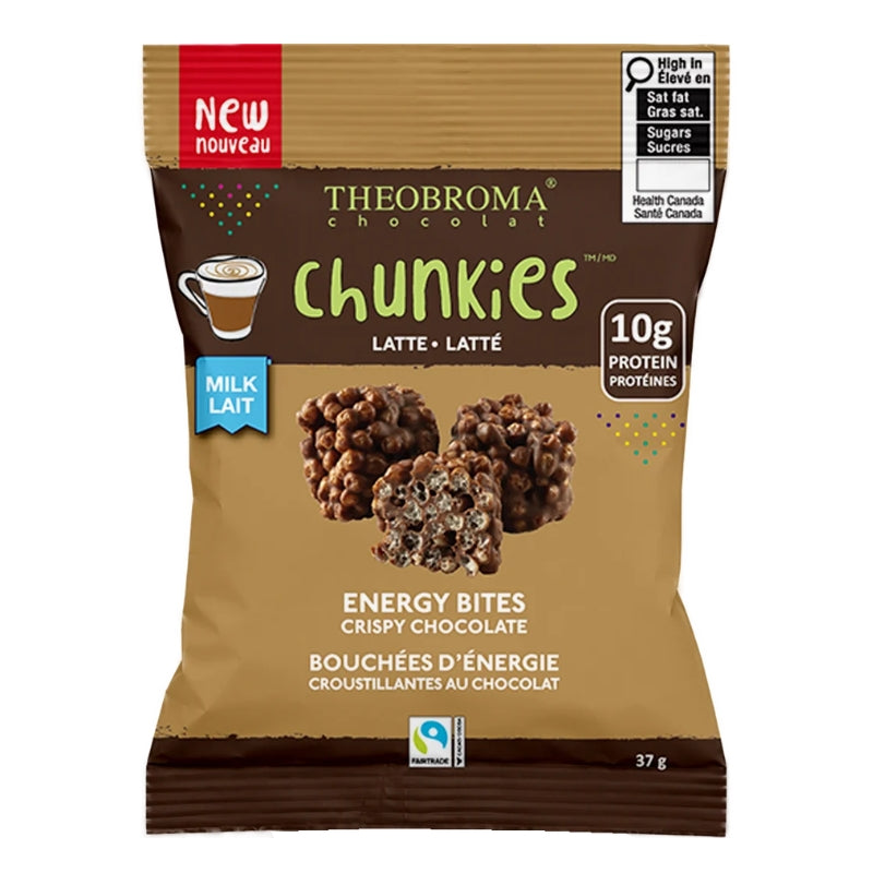 Theobroma - Bouchées de chocolat au lait croustillantes chunkies - Latté - 37 g