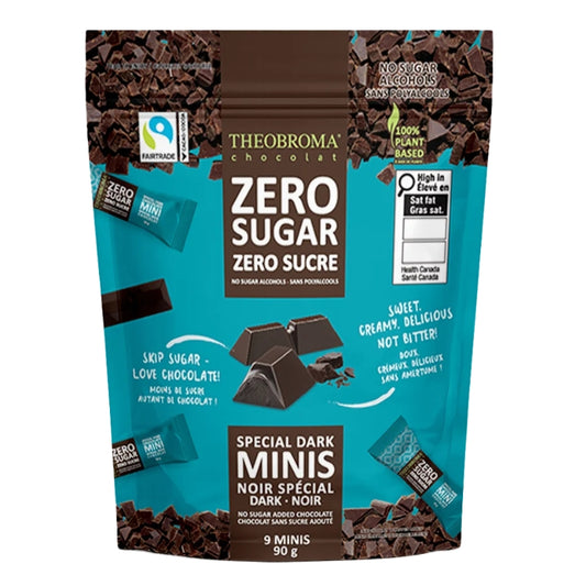 Theobroma - Minis barres chocolat noir - zero sucre - 90 g
