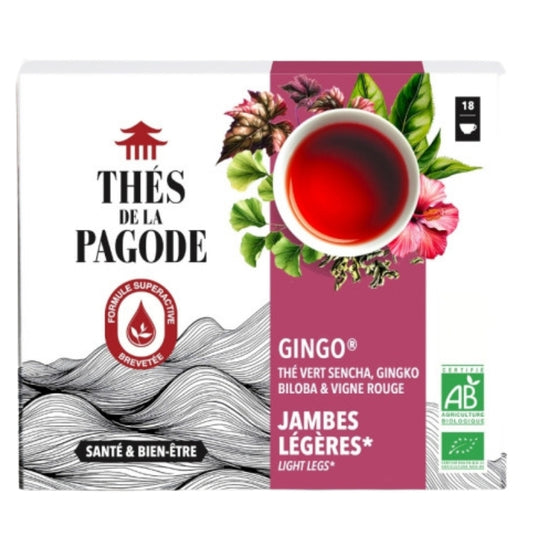 Thés de la Pagode Gingo Thé vert bio - Jambes légères