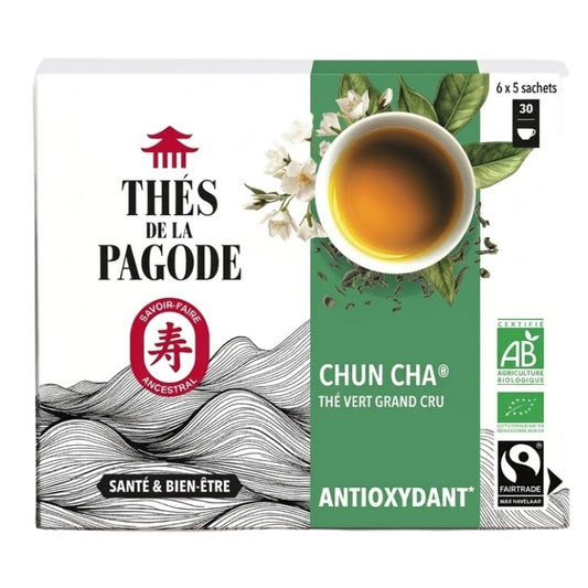 Thés de la Pagode Thé vert grand cru - Chun Cha 30 sachets