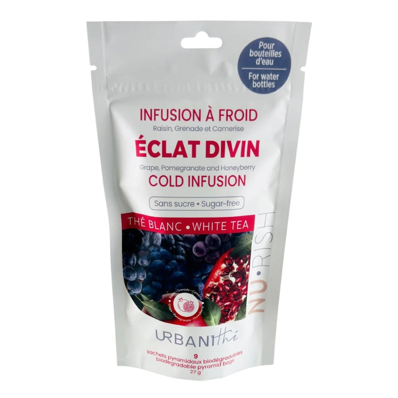 URBANIthé - Thé blanc - Infusion à froid - Éclat divin - 9 sacs