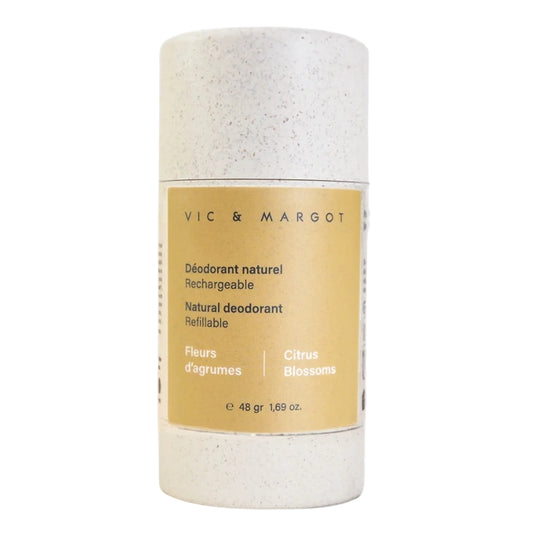Vic & Margot - Déodorant naturel rechargeable - Fleur d'agrumes - 48 g