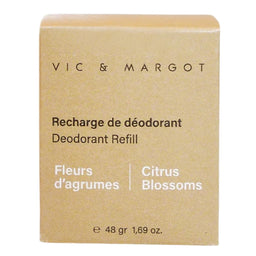 Vic & Margot - Recharge de déodorant - Fleurs d'agrumes - 48 g