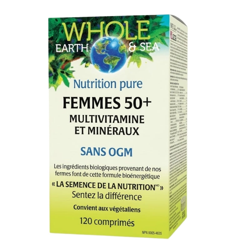 Whole Earth & Sea  Femmes 50+ Multivitamine et Minéraux 60 comprimés