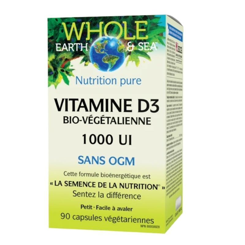  Whole Earth & Sea Vitamine D3 Bio-Végétalienne 1000 UI