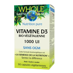  Whole Earth & Sea Vitamine D3 Bio-Végétalienne 1000 UI