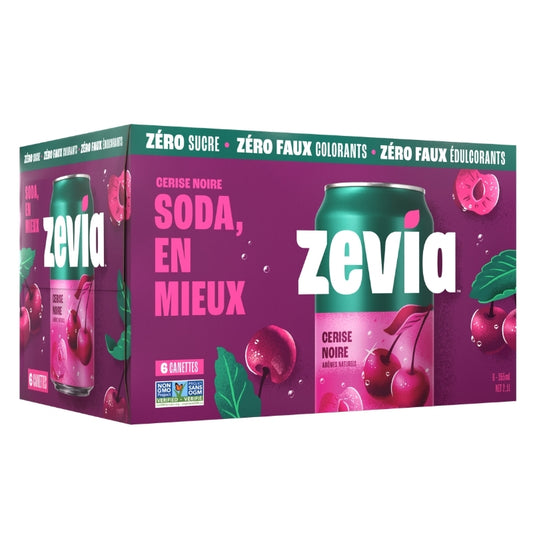 Zevia Boisson Gazeuse 100% Naturelle - Cerise Noire