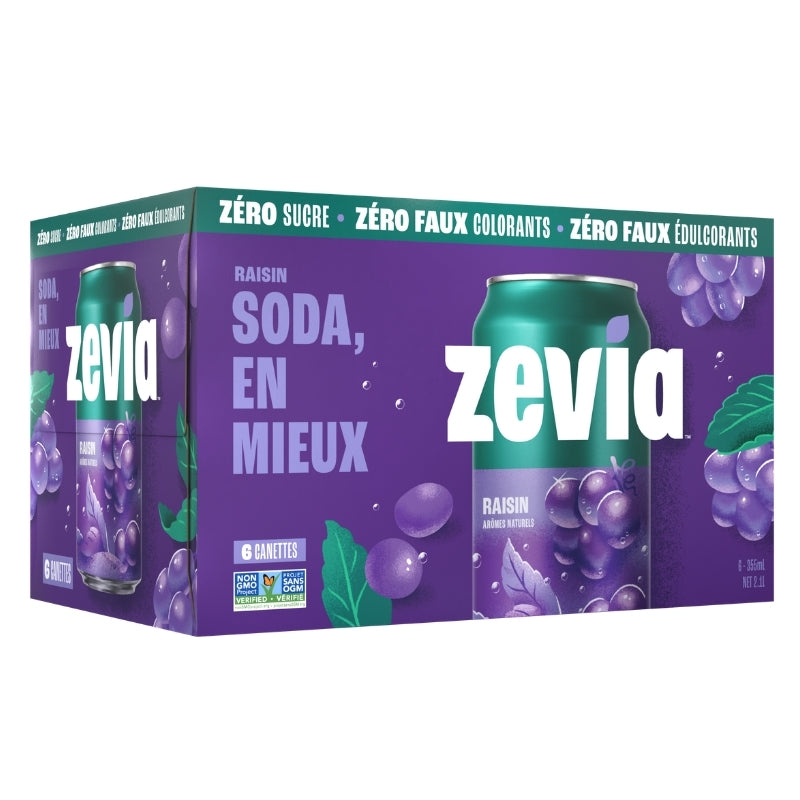 Zevia Boisson Gazeuse 100% Naturelle - Raisin