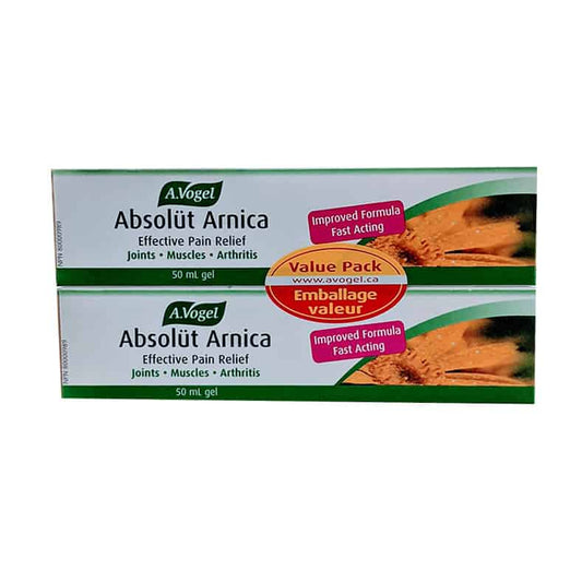 A. Vogel absolut arnica gel soulagement efficace de la douleur articulations muscles arthrite 50 ml duo emballage valeur