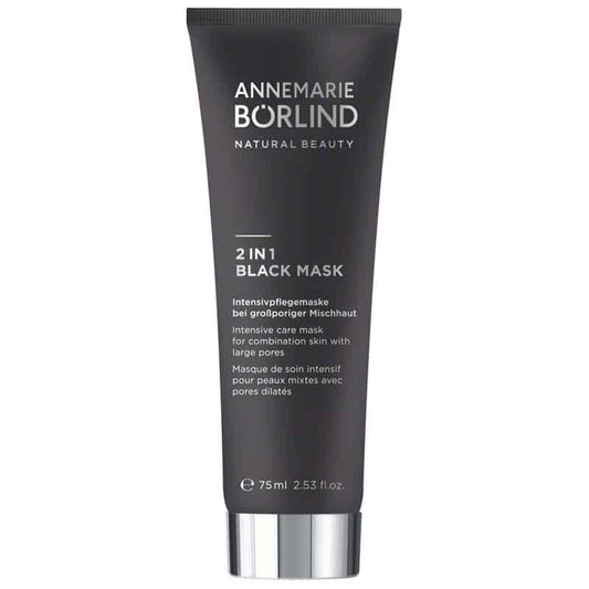 AnneMarie Borlind masque noir 2 en 1 masque de soin intensif pour peaux mixtes avec pores dilatés 75 ml