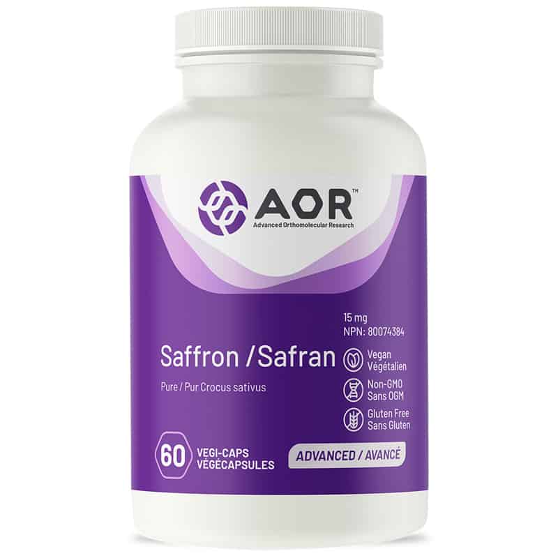 AOR Safran 15 mg pure végétalien sans ogm sans gluten 60 végécapsules