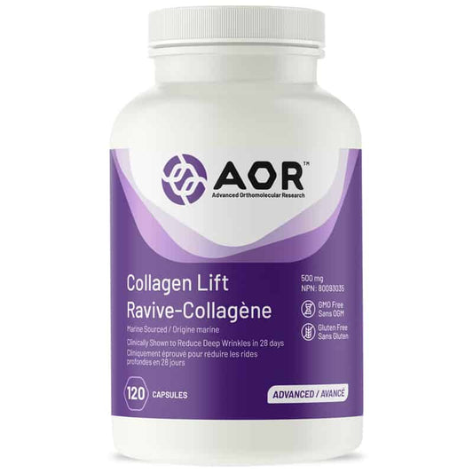 AOR Ravive-collagène 500 mg cliniquement éprouvé pur réduire les rides profondes en 28 jours sans ogm sans gluten 120 capsules